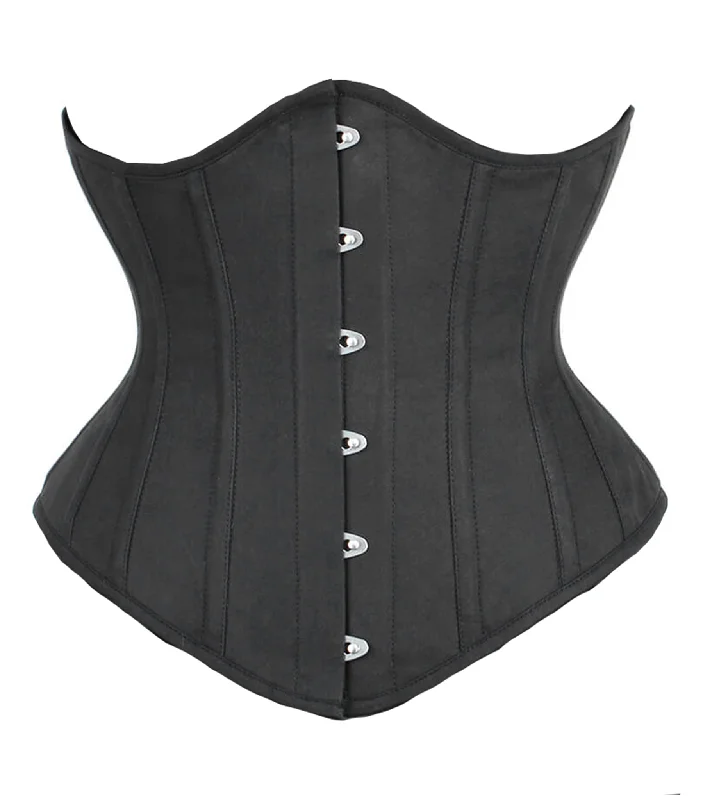 Black Cotton Underbust  Corset