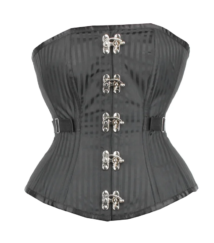 Stripes Fan Lacing Overbust Corset