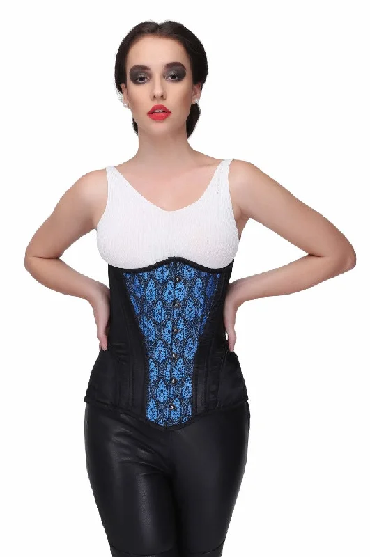 Lilly Turquoise Classy Underbust Satin Corset