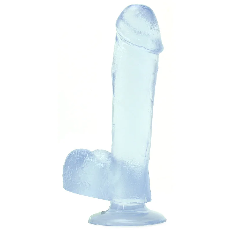 Basix 7.5 Inch Suction Base Dildo in Clear