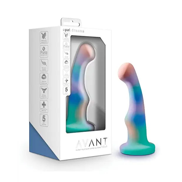 Blush Avant Opal Dreams 6 in. Silicone Dildo with Suction Cup Aqua