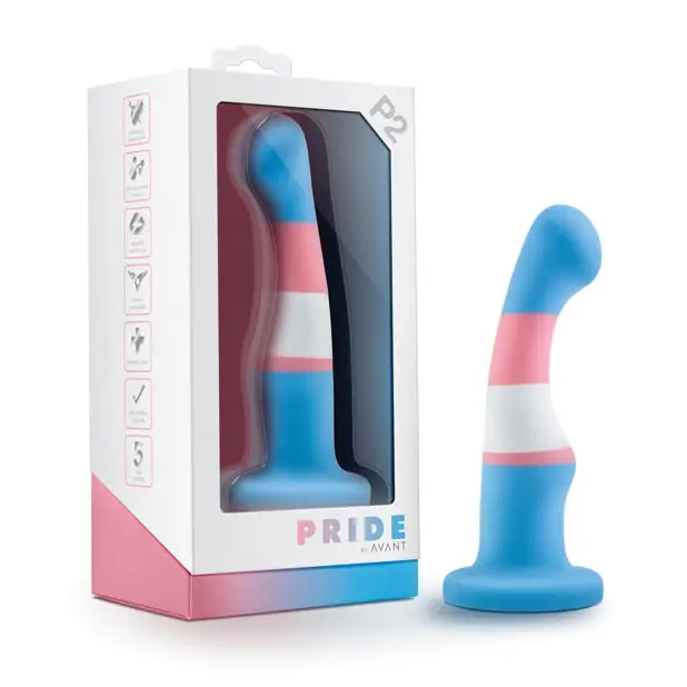 Blush Avant Pride P2 True Blue 6 in. Silicone Dildo with Suction Cup