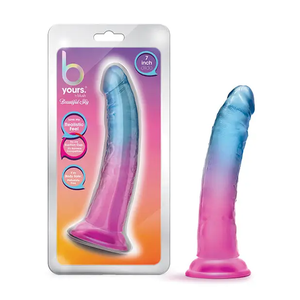 Blush B Yours Beautiful Sky 7 in. Dildo with Suction Cup Sunset