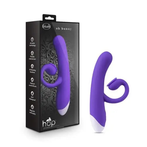 Blush Hop Oh Bunny Rechargeable Silicone Air Pulse Dual Stimulation Vibrator