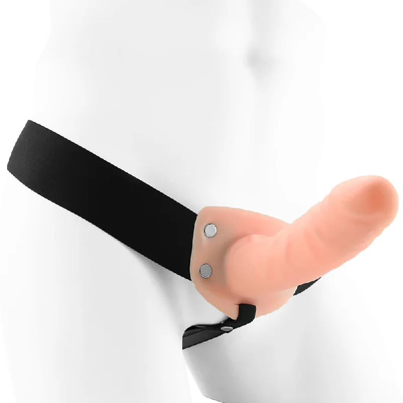 Dr. Skin 6 Inch Hollow Strap-On in Vanilla