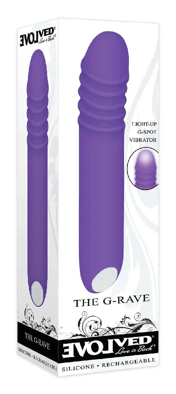 Evolved Novelties G-Rave Purple Vibrator with LED Lights