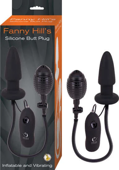 Fanny Hill's Inflatable Silicone Butt Plug - 7 Function Vibrating, Waterproof, Expands to 2.75 Inches