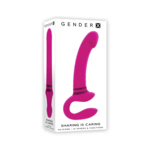 Gender X Sharing Is Caring Rechargeable Silicone Dual-Ended Pink Vibrator