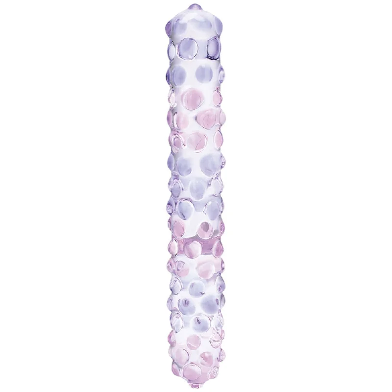 gläs 9 Inch Purple Rose Nubby Dildo