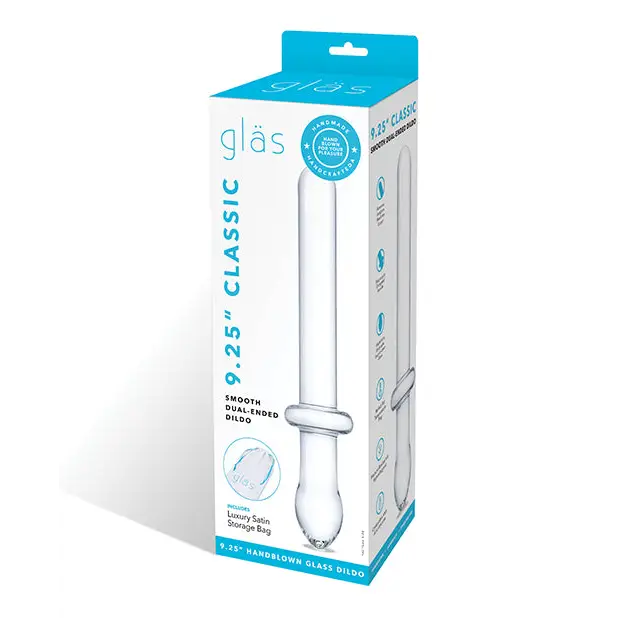 Glas Classic 9.25 in. Smooth Dual-Ended Glass Dildo