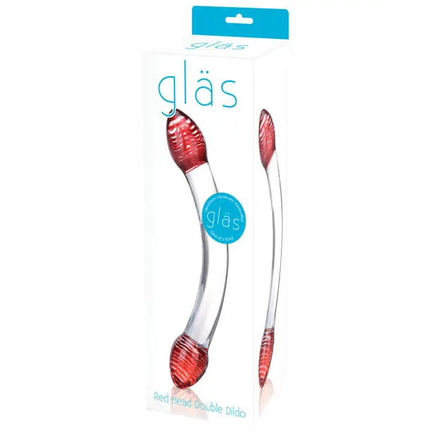 Glas Red Head Double Dildo