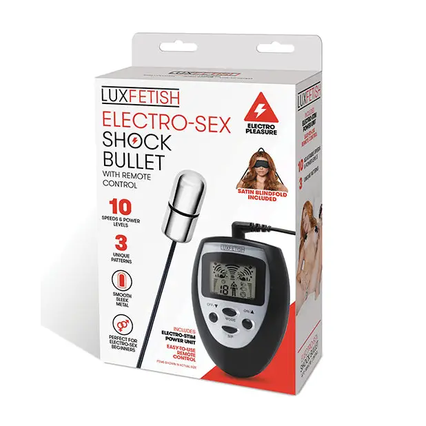 Lux Fetish Electro-sex Shock Bullet with Remote Control