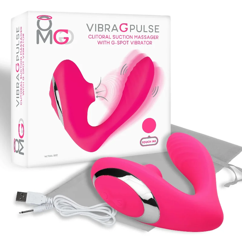 OMG Vibra G Pulse Clitoral Suction Massager with G-Spot Vibrator