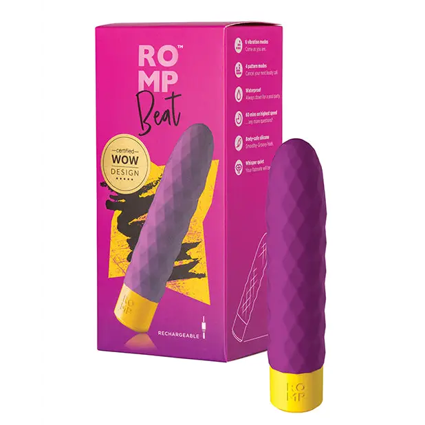 ROMP Beat Purple Rechargeable Silicone Bullet Vibrator