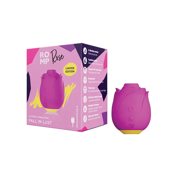 ROMP Rose Purple Rechargeable Silicone Pleasure Air Clitoral Vibrator