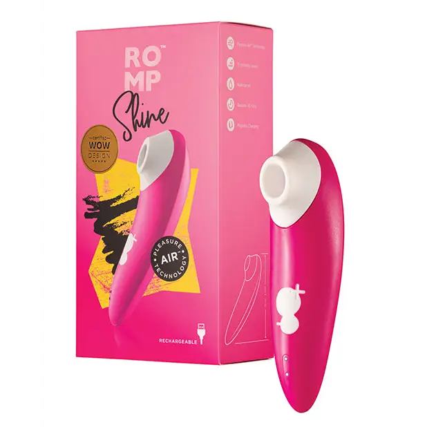 ROMP Shine Pink Rechargeable Silicone Pleasure Air Clitoral Vibrator