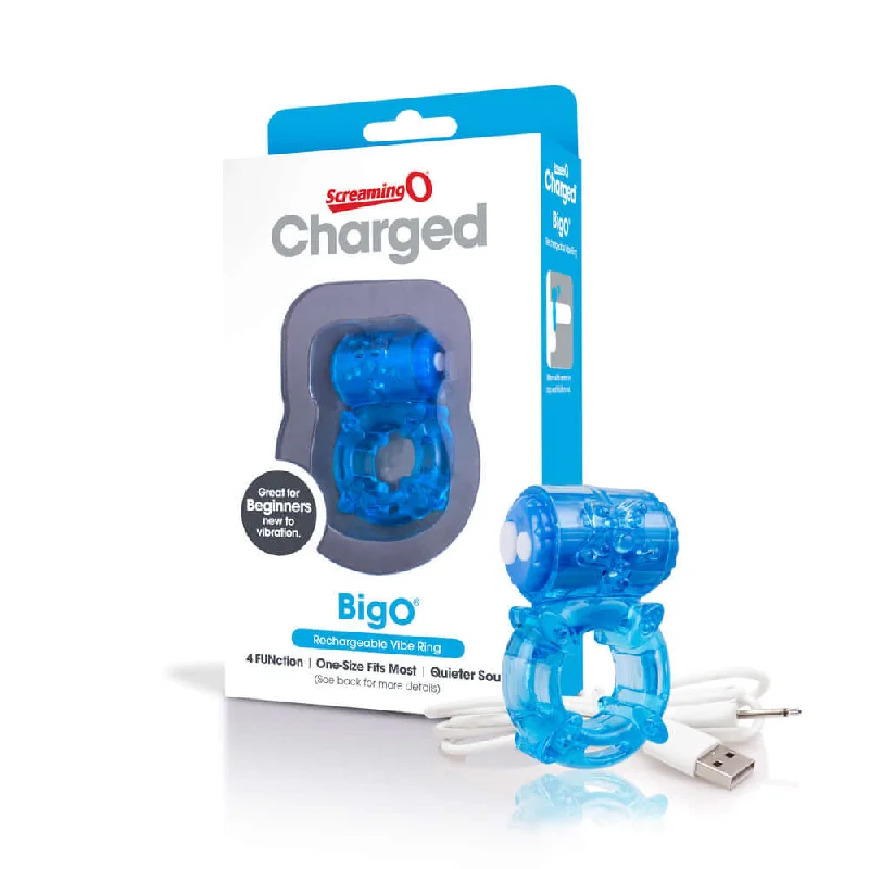 Screaming O Charged BigO Blue Rechargeable vibrating cock ring