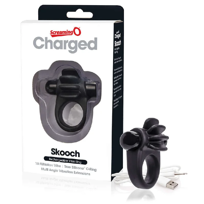 Screaming O Charged Skooch Ring: Rechargeable Vibrating Ring for Textured Stimulation