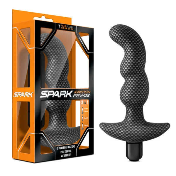 Spark Ignition PRV02 Carbon Fiber Prostate Massager - 10 Powerful Vibration Functions