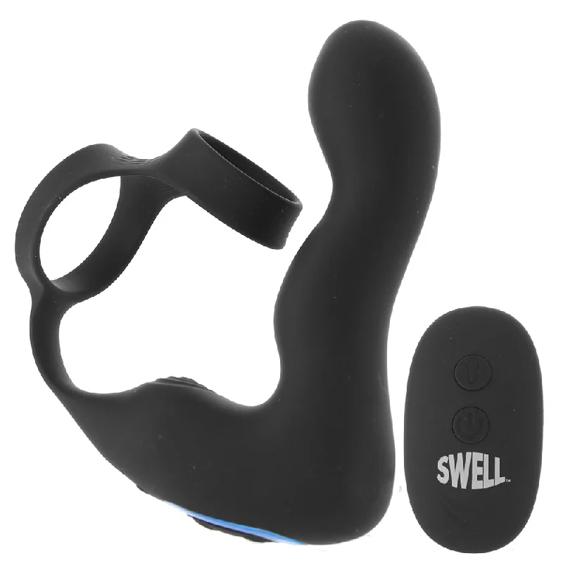 Swell Inflatable Vibrating Prostate Plug and Ring