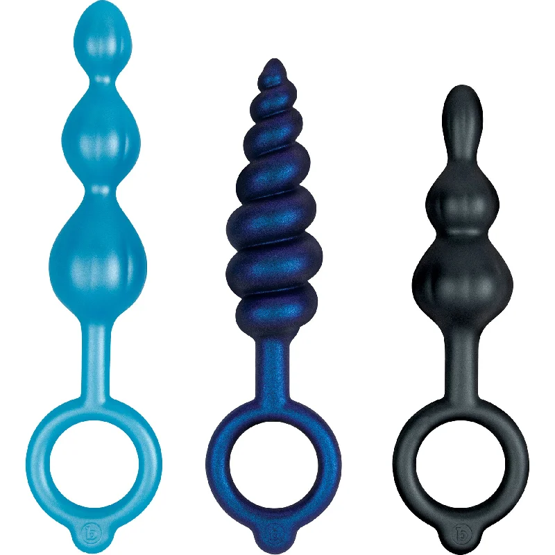 b-Vibe Beaded Butties Bundle 3-Piece Silicone Anal Plug Set