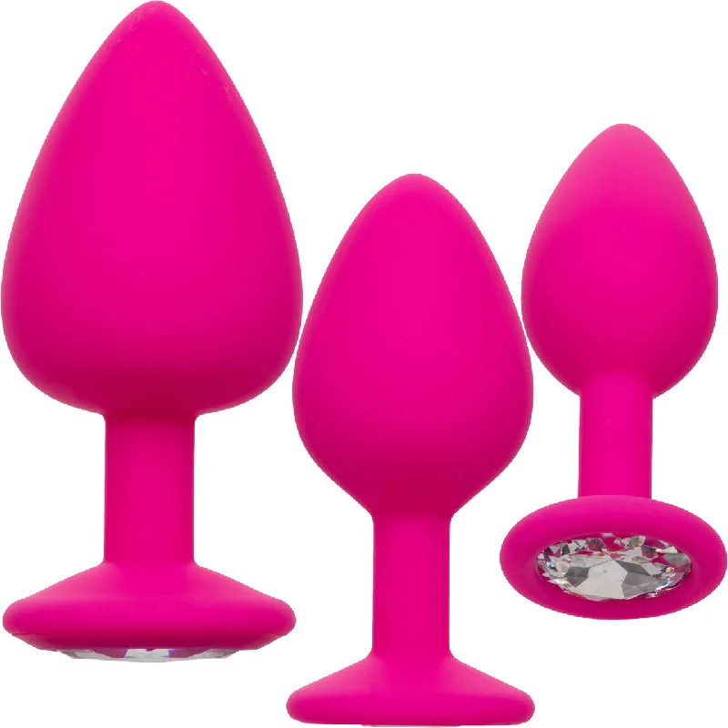 Cheeky Gems Silicone 3-Piece Anal Training Kit By CalExotics - Pink