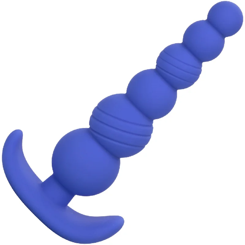 Cheeky X-6 Beads Silicone Anal Probe by CalExotics - Blue