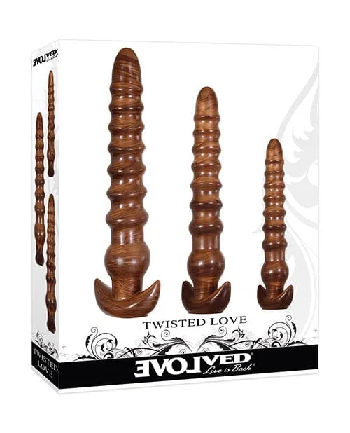 Evolved Twisted Love 3 Piece Plug Set - Gold