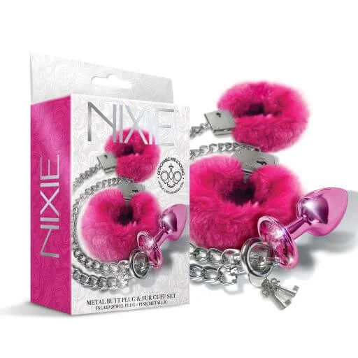 Nixie Metal Plug and Furry Cuff Set: A Playful Blend of Elegance and Pleasure