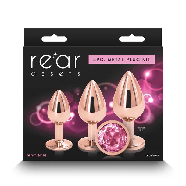 NS Novelties Rear Assets Anal Kit Rose Gold