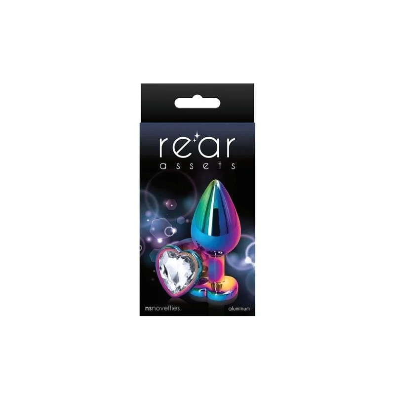 NS Novelties Rear Assets Multicolor Heart Medium Plug