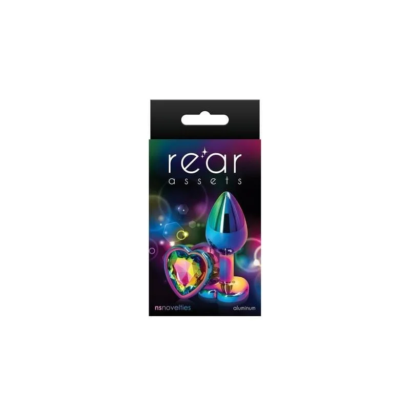 NS Novelties Rear Assets Multicolor Heart Small Plug