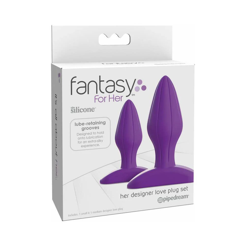 Pipedream Fantasy For Her 2-Piece Silicone Her Designer Love Plug Set