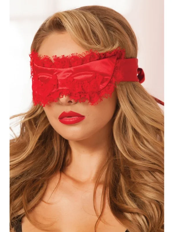 Seven 'Til Midnight 40135 Eyelash Blindfold - OS - Red