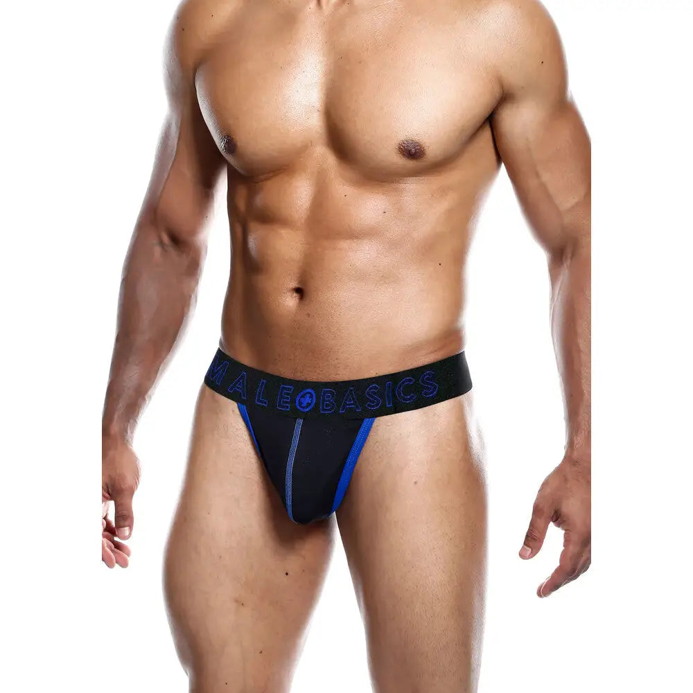 Sexy Male Blue Open-back Thong with Elastic Waistline