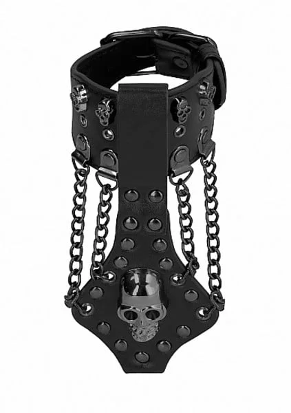 Shots Toys Ouch! Skulls & Bones Skull Bracelet w Chains